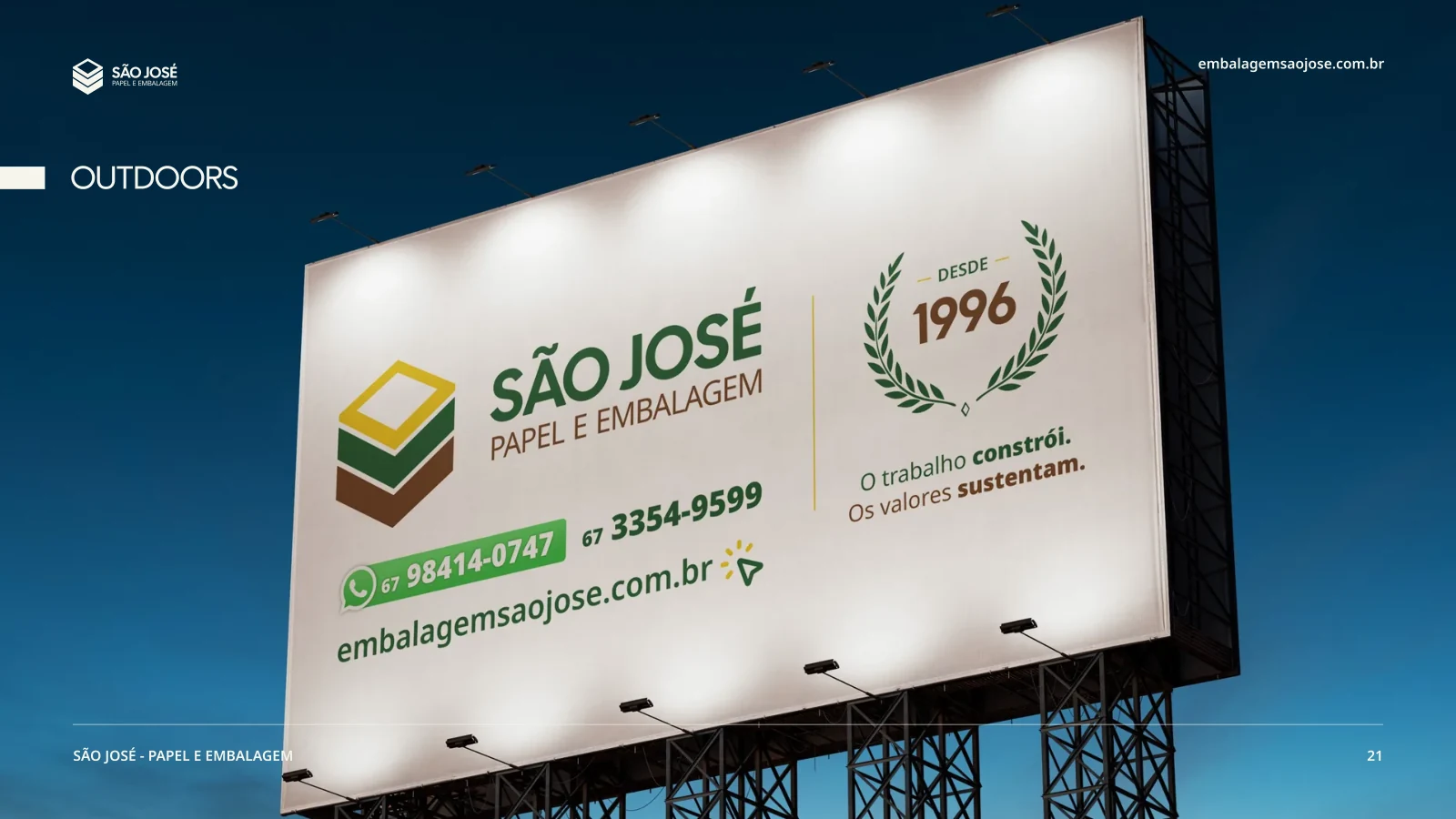 Presença fora da tela: prancha do manual da São José