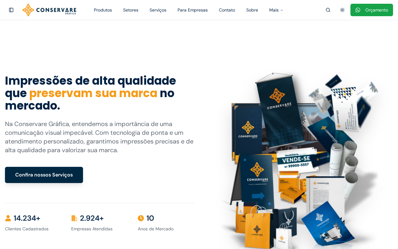 Site institucional Conservare Gráfica